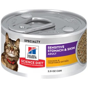 Hill’s Science Diet Specialty Sensitive Stomach & Skin Chicken & Vegetable Entrée Adult Premium Canned Cat Food