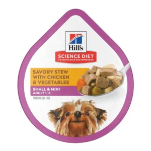 Hill’s Science Diet Savory Stew w/ Chicken & Vegetables Small & Mini Adult 1-6 Premium Wet Dog Food