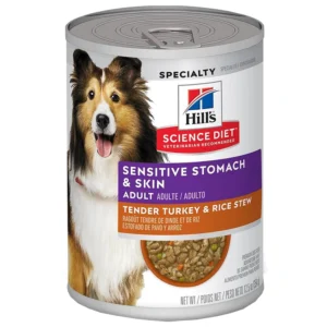 Hill’s Science Diet Sensitive Stomach & Skin Tender Turkey & Rice Stew Adult Premium Canned Dog Food