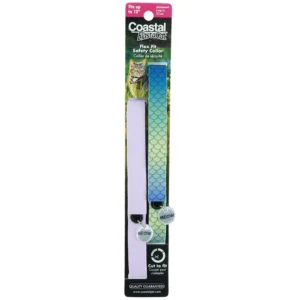 Coastal ElastaCat Scales & Purple Flex Fit Cat Safety Collar, 2-Pack