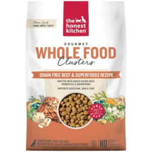 The Honest Kitchen Gourmet Whole Food Clusters Grain Free Beef & Superfoods Recipe Dry Dog Food