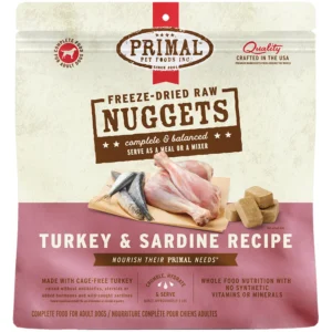 Primal Freeze-Dried Raw Nuggets Turkey & Sardine Recipe Adult Dog Food