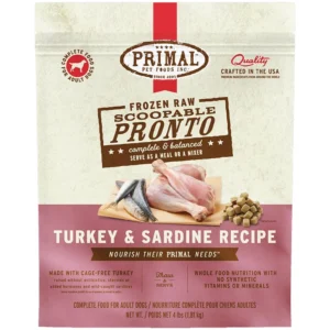 Primal Pronto Raw Frozen Canine Turkey & Sardine Formula Dog Food
