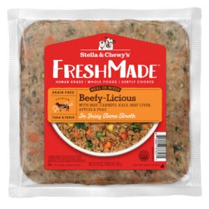 Stella & Chewy’s Gently Cooked Beefy-Licious Recipe In Juicy Bone Broth Frozen Dog Food