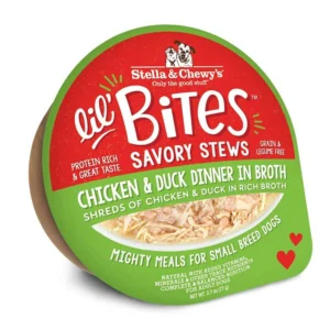 Stella & Chewy’s Lil’ Bites Savory Stews Chicken & Duck Dinner in Broth Wet Dog Food
