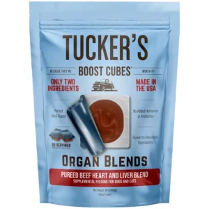 Tucker’s Boost Cubes Organ Blends Pureed Beef Heart & Liver Blend Frozen Dog & Cat Meal Topper