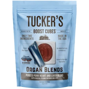 Tucker’s Boost Cubes Organ Blends Pureed Pork Heart & Liver Blend Frozen Dog & Cat Meal Topper