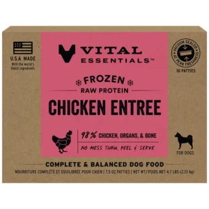 Vital Essentials Chicken Entrée Frozen Raw Patties Dog Food
