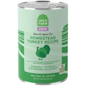 Open Farm Grain & Legume Free Homestead Turkey Recipe Pate Canned Dog Food