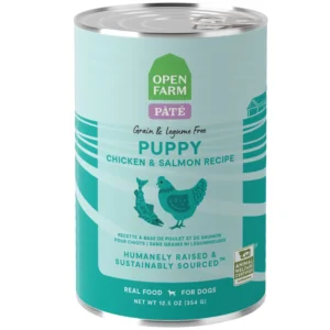 Open Farm Grain & Legume Free Chicken & Salmon Recipe Pate Canned Puppy Food