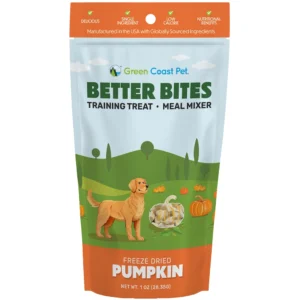 Green Coast Pet Better Bites Freeze Dried Pumpkin Dog Meal Mixer & Training Treats