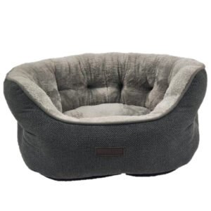 Pure Comfort Gray Clamshell Cuddler Pet Bed