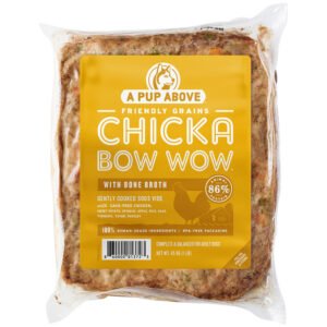 A Pup Above Gently Cooked Friendly Grains Chicka Chicka Bow Wow w/ Bone Broth Frozen Dog Food