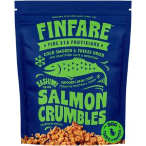 Finfare Sashimi Grade Salmon Crumbles Smoked & Freeze-Dried Dog Food Topper