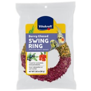 Vitakraft Wild Berry Glazed Swing Ring Bird Treat – 2.82 Oz