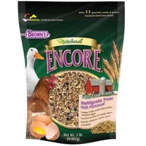 Brown’s Encore Farm Fresh Fixins Multigrain Flaxseed Treat For Chickens, Ducks, Geese & Turkeys